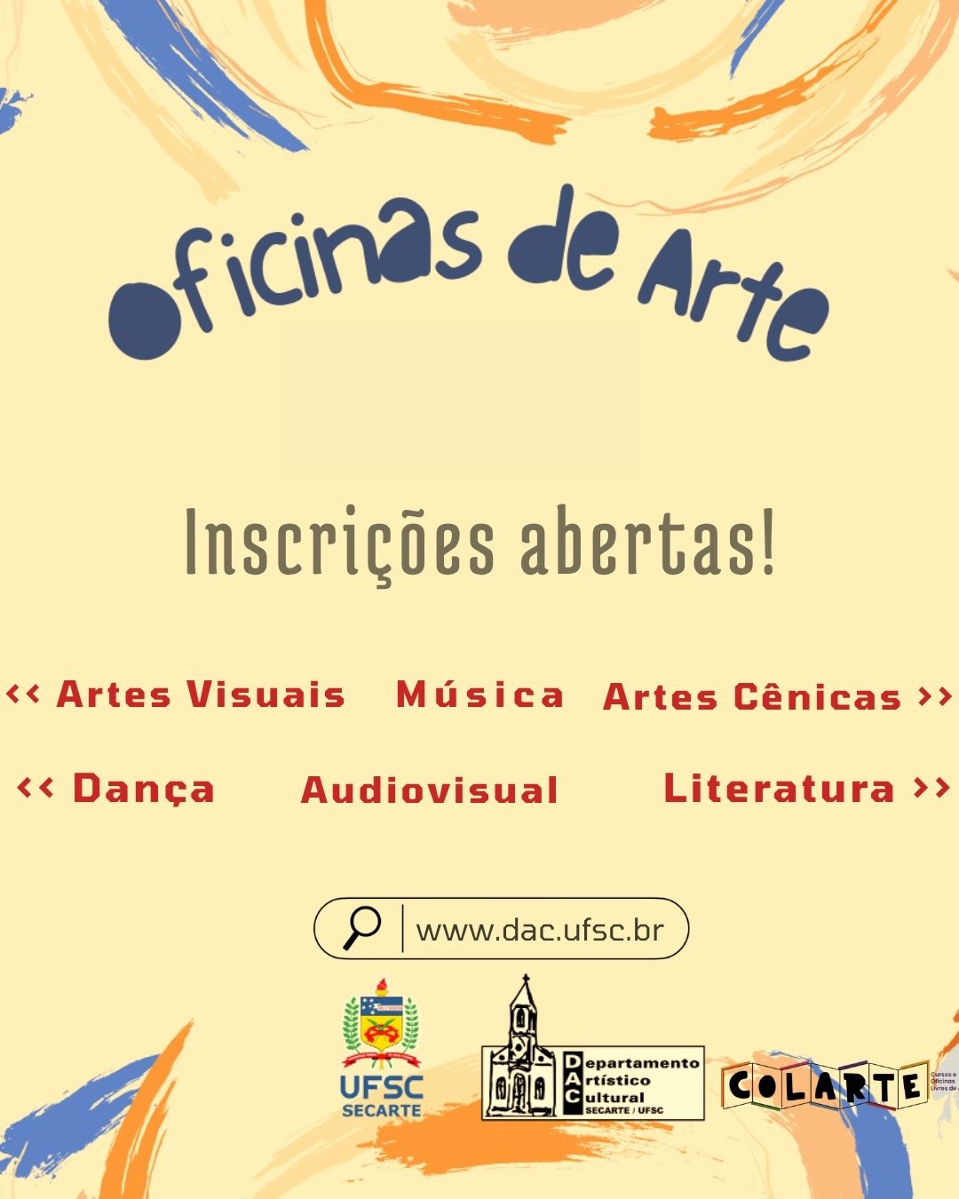 Imagem da notícia UFSC abre inscrições para os cursos livres de artes